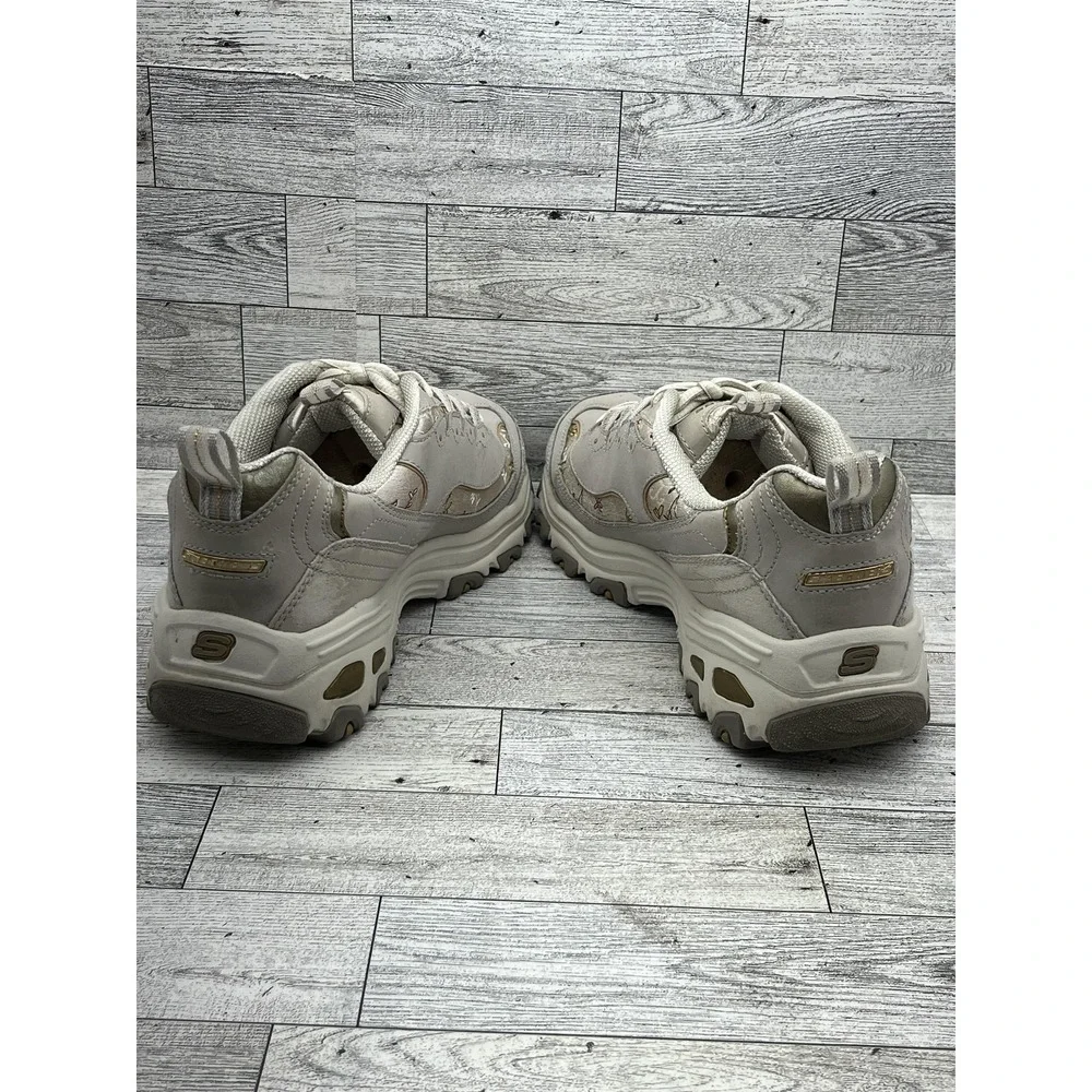 Skechers D'Lites Shoes Womens Size 9 Leather Lace Up SN‎ 11438 Casual Walking